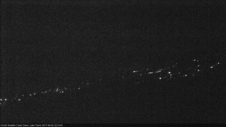 Lake Travis webcam, April 2, 2017 9:30 PM CT