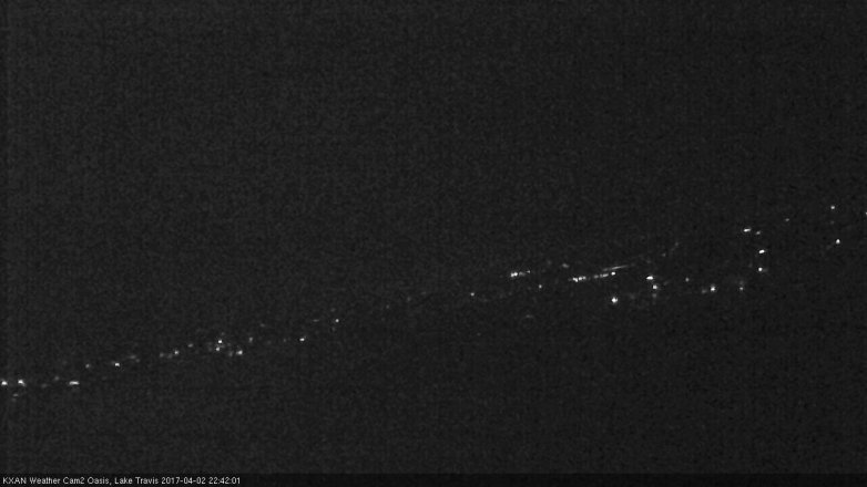 Lake Travis webcam, April 2, 2017 10:00 PM CT
