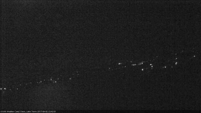 Lake Travis webcam, April 2, 2017 10:45 PM CT