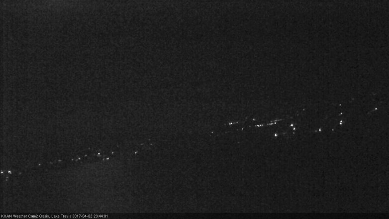 Lake Travis webcam, April 2, 2017 10:50 PM CT
