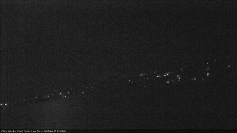 Lake Travis webcam, April 2, 2017 11:00 PM CT