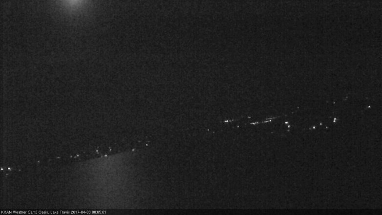 Lake Travis webcam, April 2, 2017 11:05 PM CT