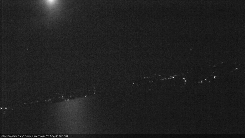 Lake Travis webcam, April 2, 2017 11:10 PM CT