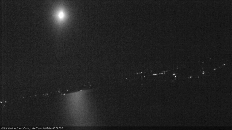 Lake Travis webcam, April 2, 2017 11:45 PM CT