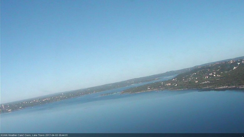 Lake Travis webcam, April 3, 2017 9:05 AM CT