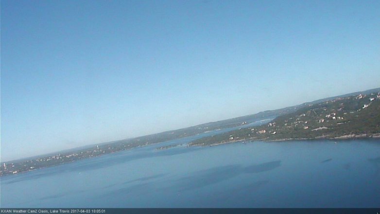 Lake Travis webcam, April 3, 2017 9:20 AM CT