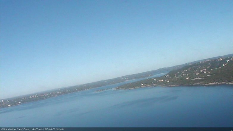 Lake Travis webcam, April 3, 2017 9:35 AM CT