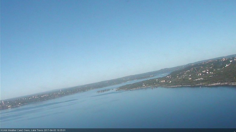 Lake Travis webcam, April 3, 2017 9:45 AM CT