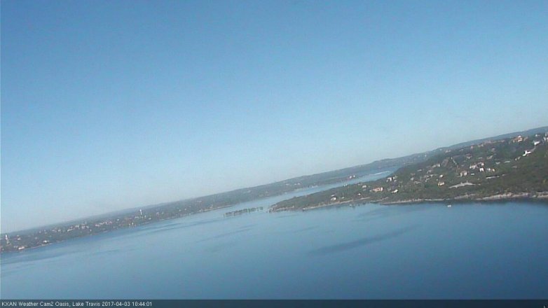 Lake Travis webcam, April 3, 2017 9:55 AM CT
