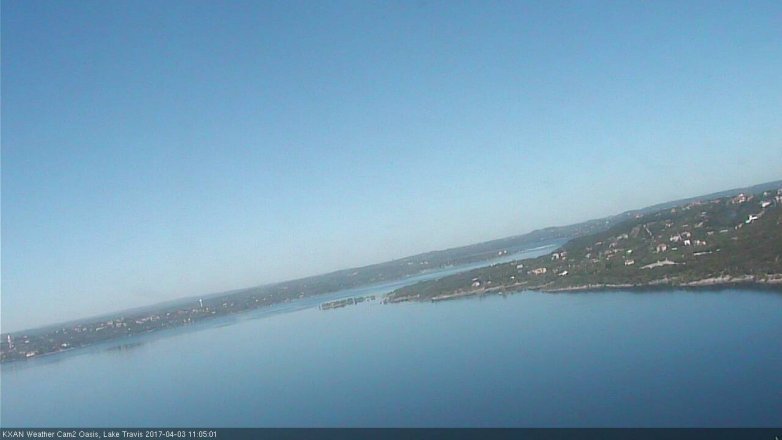 Lake Travis webcam, April 3, 2017 10:15 AM CT
