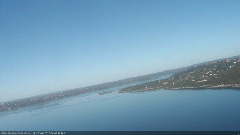 Lake Travis webcam, April 3, 2017 10:20 AM CT