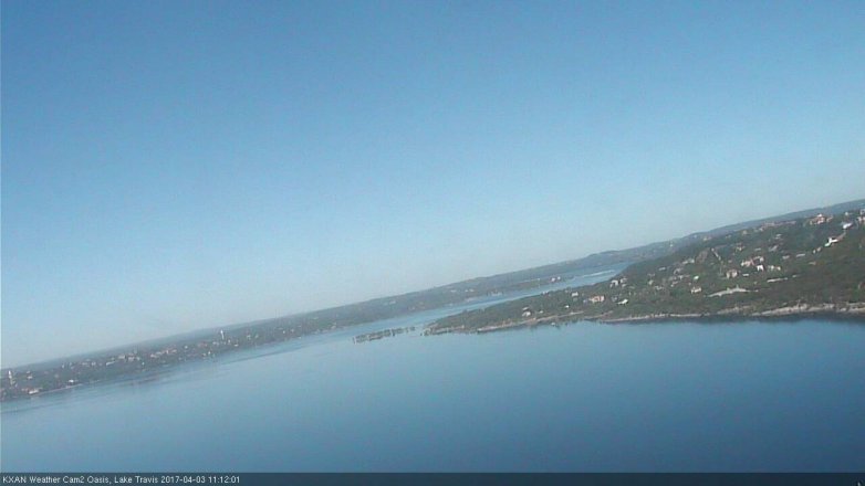Lake Travis webcam, April 3, 2017 10:35 AM CT