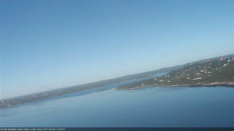 Lake Travis webcam, April 3, 2017 10:55 AM CT