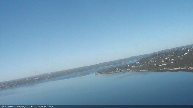 Lake Travis webcam, April 3, 2017 11:00 AM CT