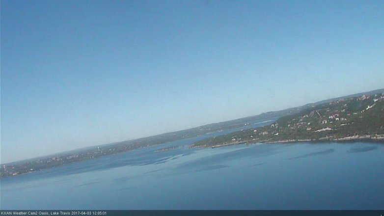 Lake Travis webcam, April 3, 2017 11:05 AM CT