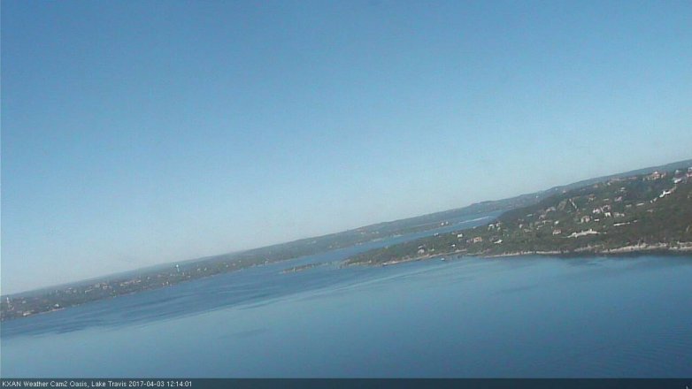 Lake Travis webcam, April 3, 2017 11:15 AM CT