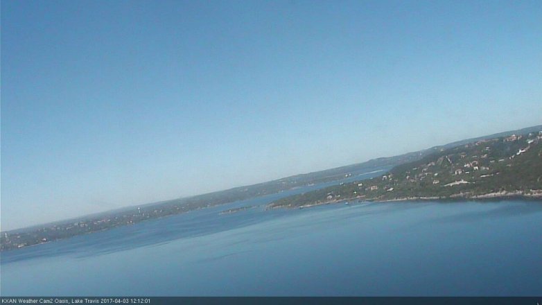 Lake Travis webcam, April 3, 2017 11:20 AM CT