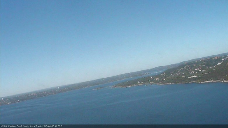 Lake Travis webcam, April 3, 2017 11:35 AM CT