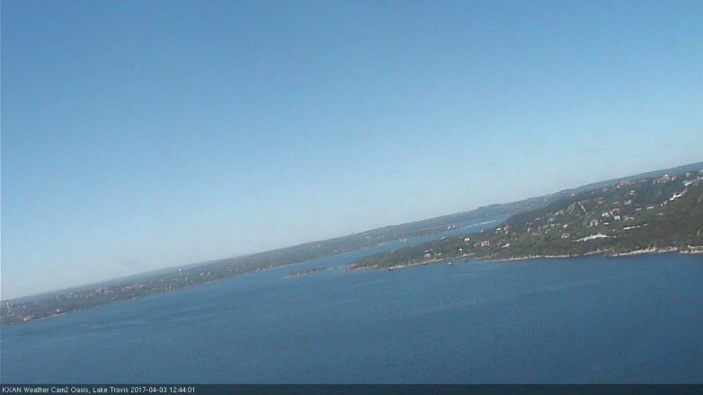 Lake Travis webcam, April 3, 2017 11:45 AM CT