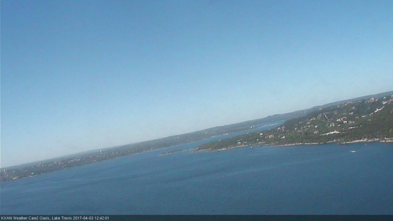 Lake Travis webcam, April 3, 2017 11:50 AM CT