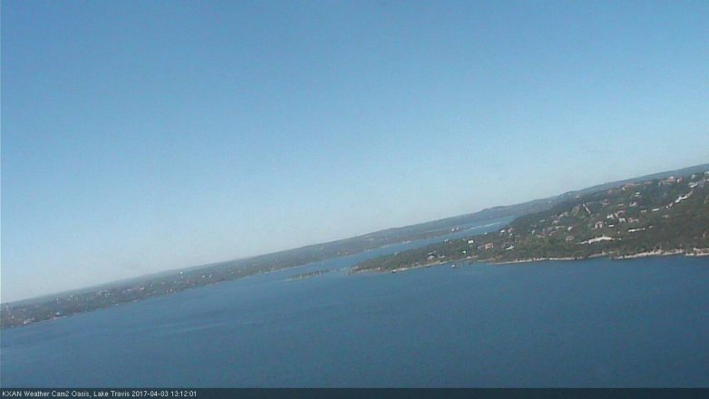 Lake Travis webcam, April 3, 2017 12:30 PM CT