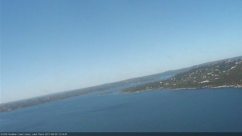 Lake Travis webcam, April 3, 2017 12:35 PM CT