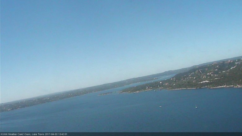 Lake Travis webcam, April 3, 2017 12:50 PM CT
