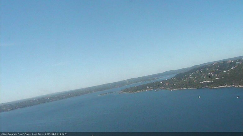 Lake Travis webcam, April 3, 2017 1:25 PM CT