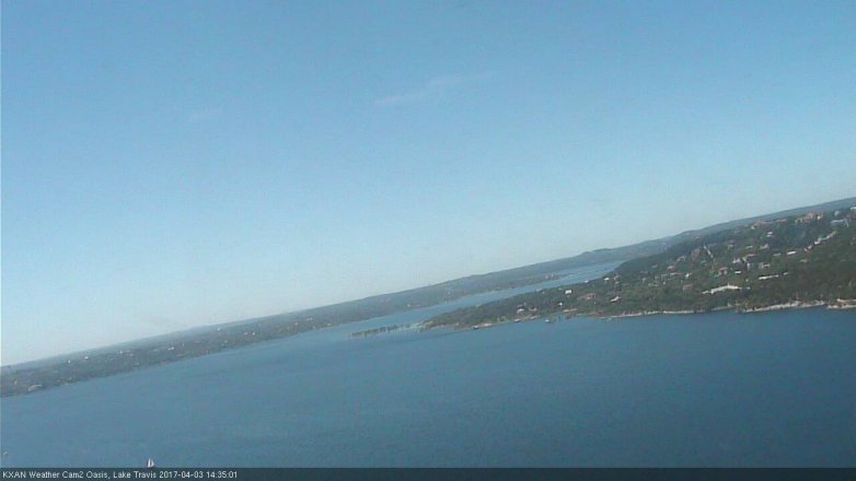Lake Travis webcam, April 3, 2017 1:50 PM CT