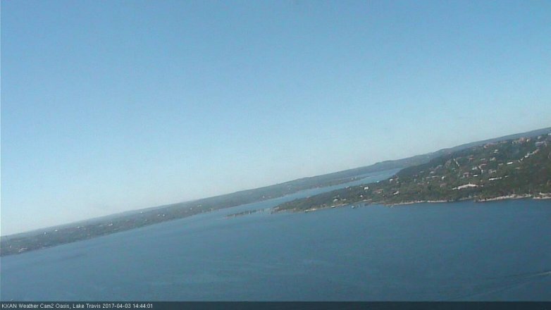 Lake Travis webcam, April 3, 2017 2:00 PM CT