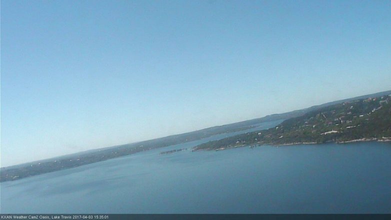 Lake Travis webcam, April 3, 2017 2:45 PM CT
