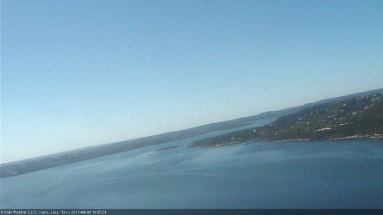 Lake Travis webcam, April 3, 2017 3:15 PM CT