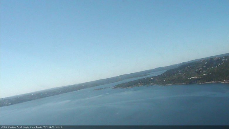 Lake Travis webcam, April 3, 2017 3:35 PM CT