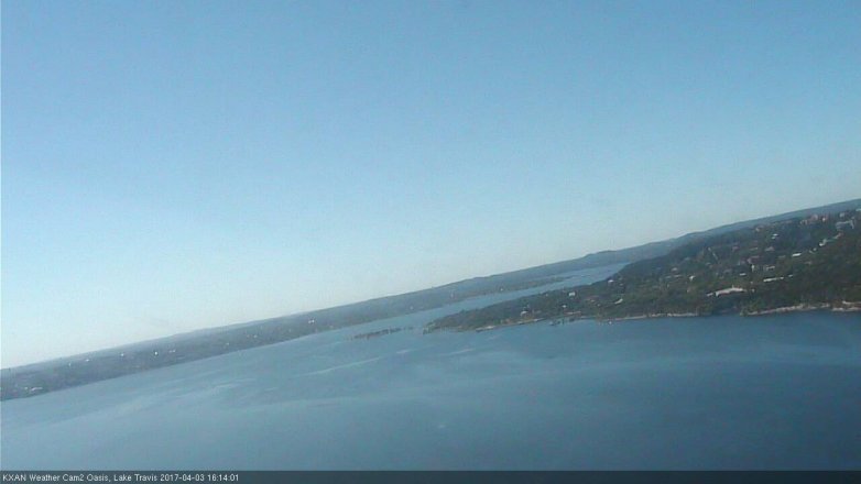 Lake Travis webcam, April 3, 2017 3:40 PM CT