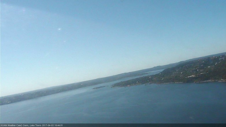Lake Travis webcam, April 3, 2017 3:50 PM CT
