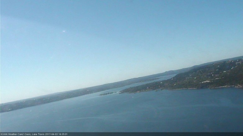 Lake Travis webcam, April 3, 2017 3:55 PM CT
