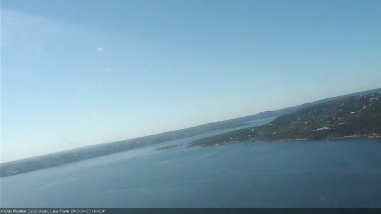 Lake Travis webcam, April 3, 2017 4:05 PM CT