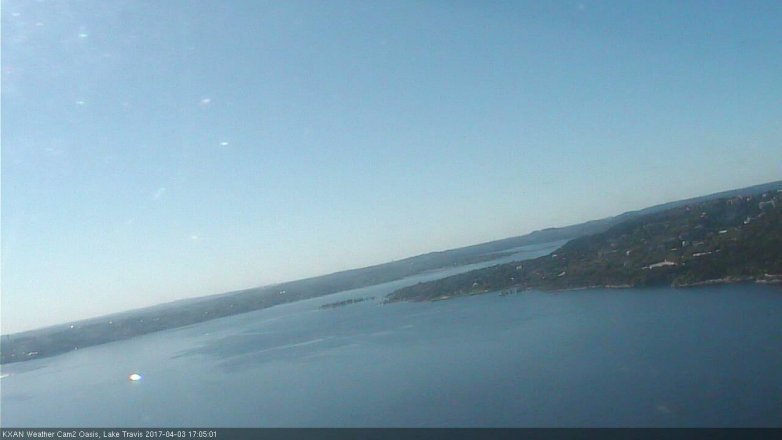 Lake Travis webcam, April 3, 2017 4:15 PM CT