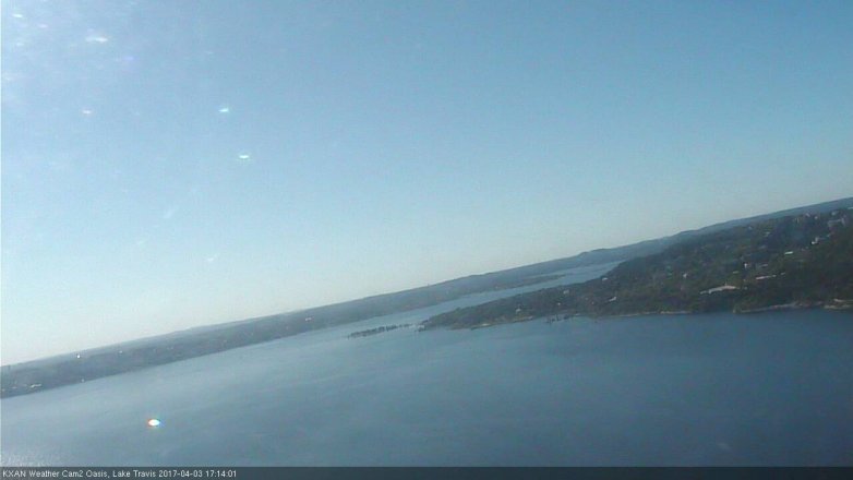 Lake Travis webcam, April 3, 2017 4:20 PM CT