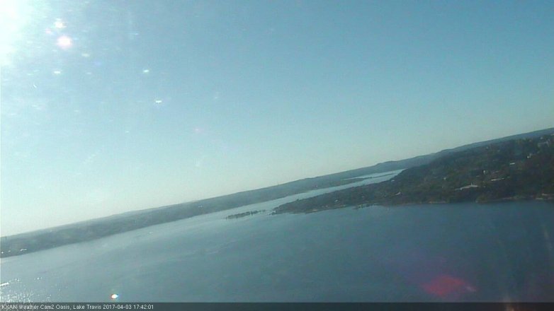 Lake Travis webcam, April 3, 2017 4:45 PM CT