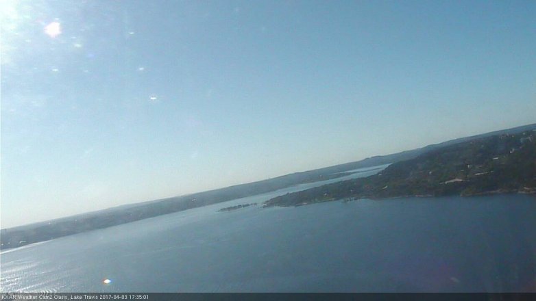 Lake Travis webcam, April 3, 2017 4:50 PM CT
