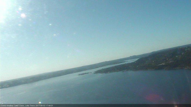 Lake Travis webcam, April 3, 2017 4:55 PM CT