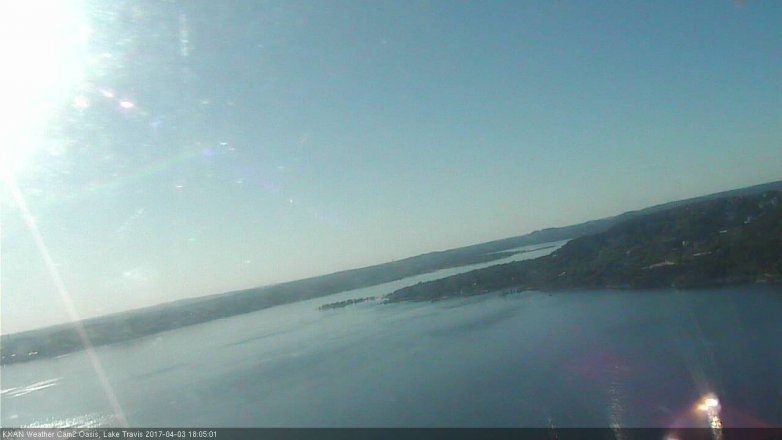 Lake Travis webcam, April 3, 2017 5:25 PM CT