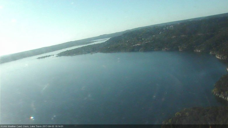 Lake Travis webcam, April 3, 2017 5:35 PM CT