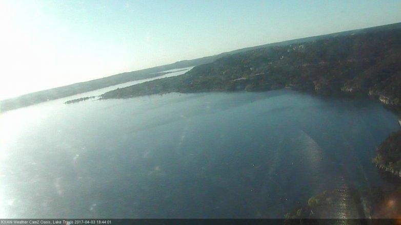 Lake Travis webcam, April 3, 2017 6:05 PM CT