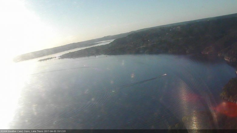 Lake Travis webcam, April 3, 2017 6:10 PM CT