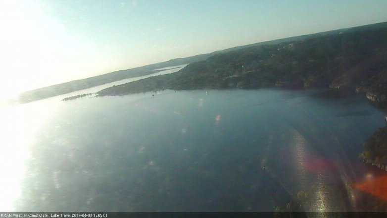 Lake Travis webcam, April 3, 2017 6:15 PM CT