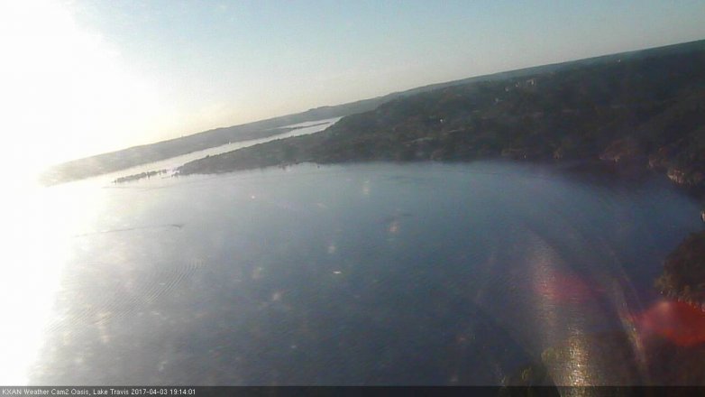 Lake Travis webcam, April 3, 2017 6:20 PM CT