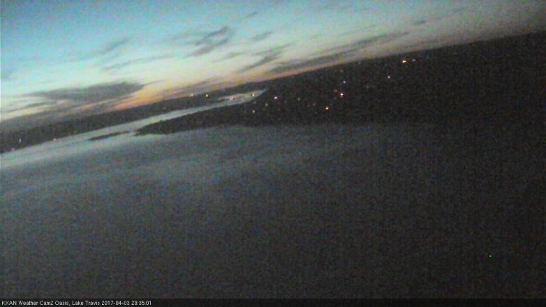 Lake Travis webcam, April 3, 2017 7:50 PM CT