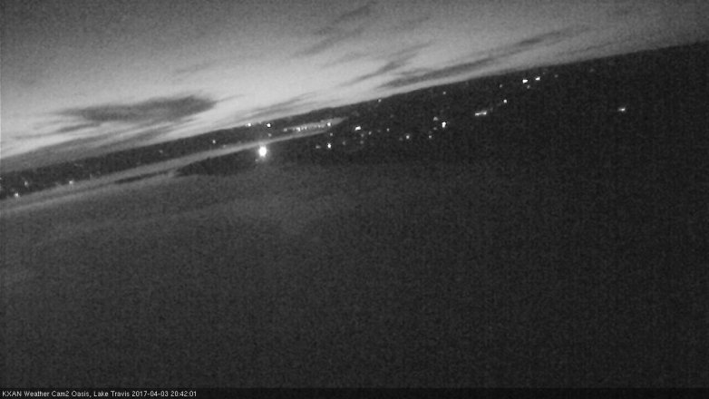 Lake Travis webcam, April 3, 2017 7:55 PM CT